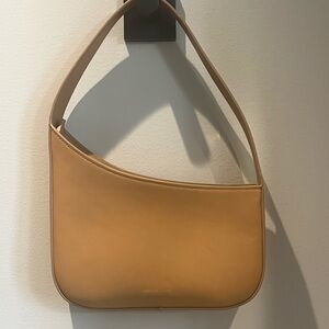 Janessa Leon Lowe Tan Leather Half Moon Shoulder Bag Purse